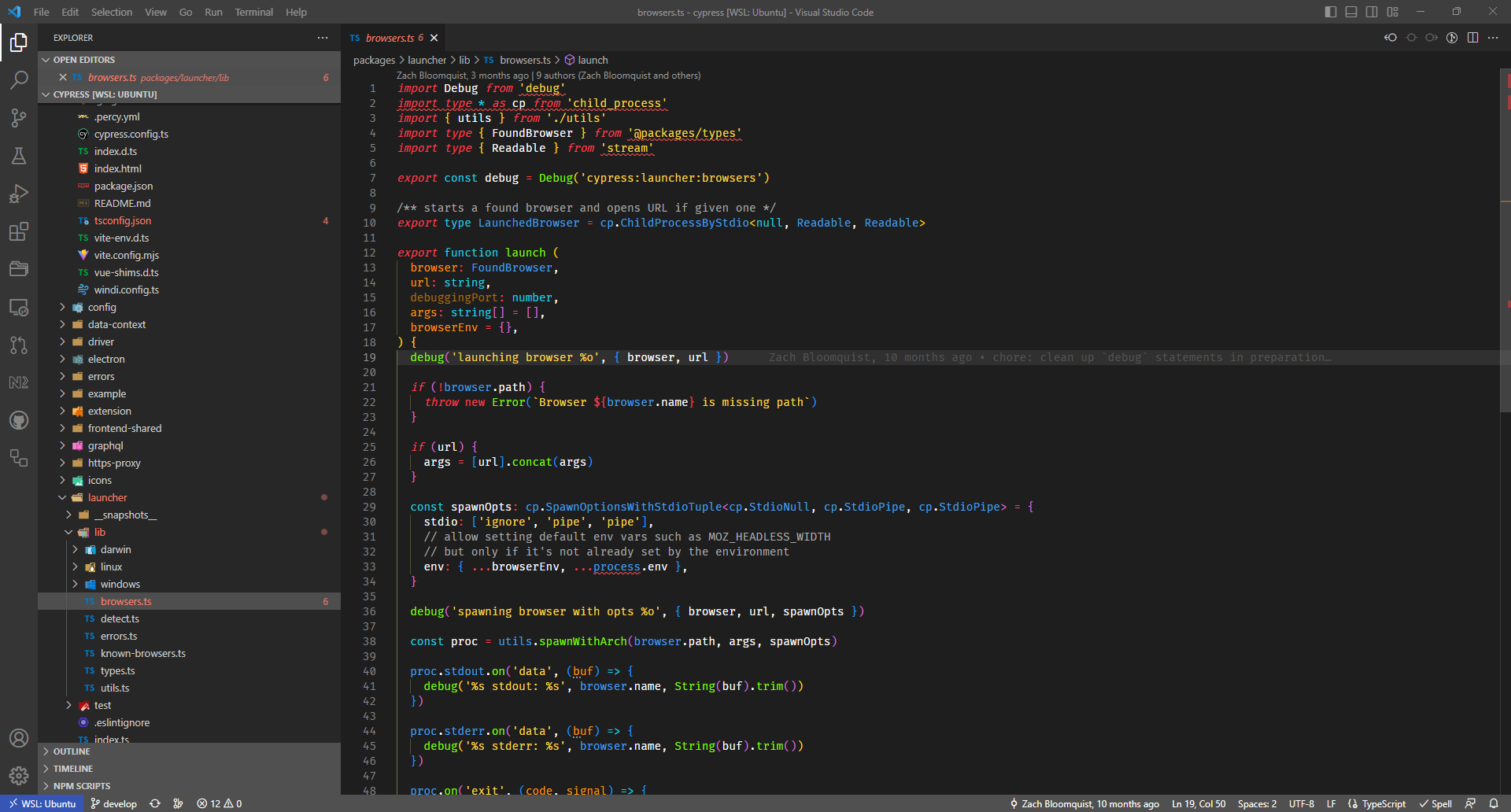 Screenshot of my VS Code color theme